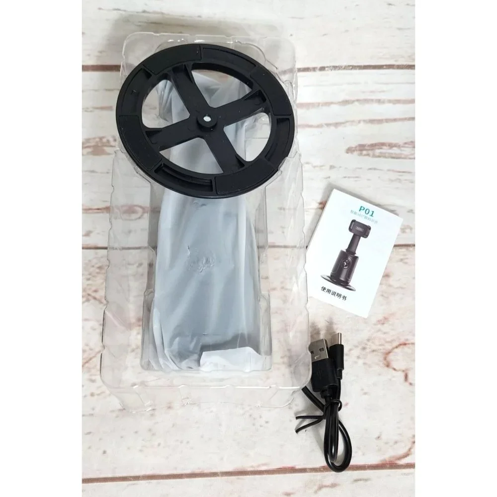 Universal Magic Snapshot: 360° Auto Face Tracking Selfie Tripod - ABS Black, No